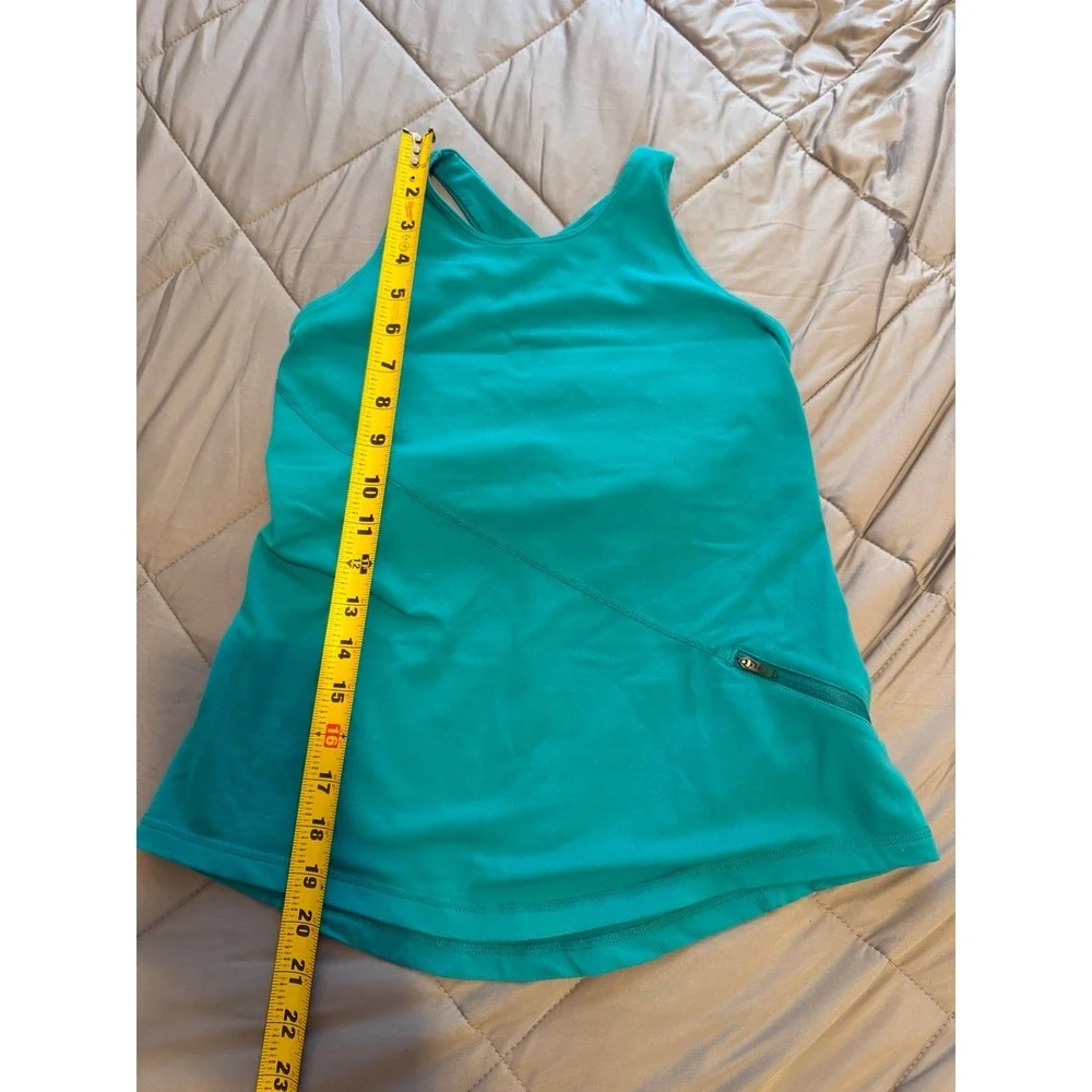 Lululemon Womens greenRacerback Criss Cross Strap Yoga Tank Top Size 4
